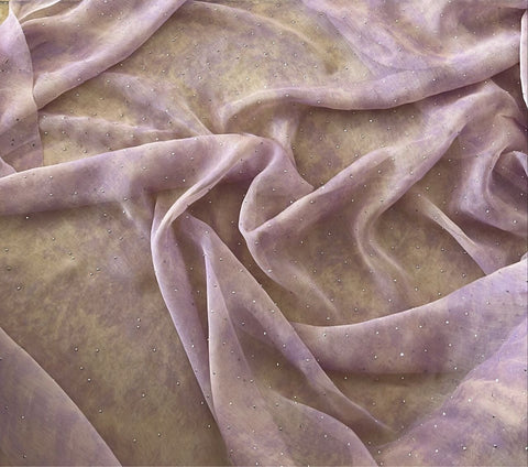 Purple dye stoned chiffon
