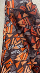 Multi shapes Ankara silk and chiffon set