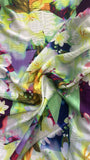 Big floral abstract Italian silk