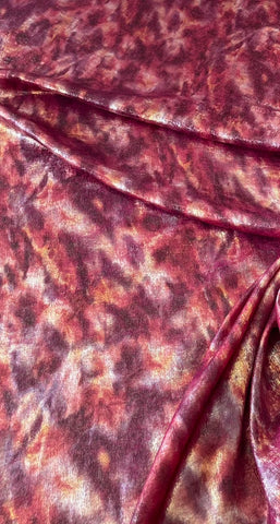 Gold foil crepe chiffon