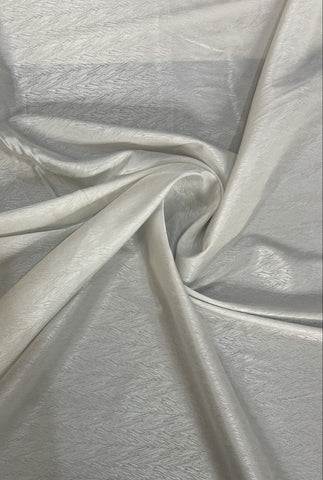 Off white subtle zigzag silk