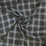 Grey and white windowpane suiting