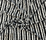 Black and white tassel chiffon
