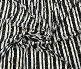 Black and white tassel chiffon