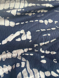 5 print blue and white skeleton design