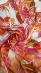 Floral crinkle silk