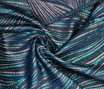 Swirly waves metallic brocade