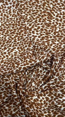 Brown dalmation rayon