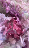 3D dye multicoloured chiffon