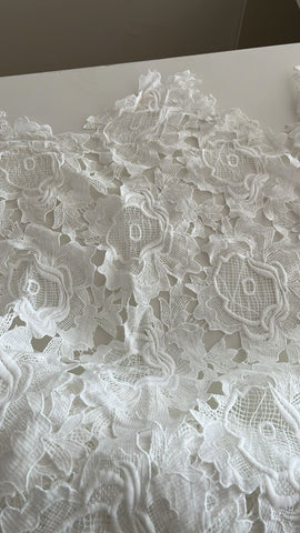 3D floral crochet lace