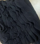 Pleated layered chiffon applique