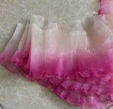 5 inch Pleated organza applique