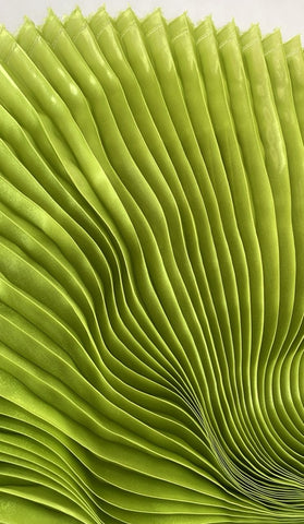 Pleated liquid organza