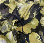 Big floral metallic brocade