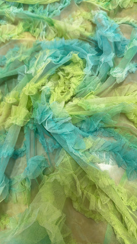 Ruffle dyed tulle