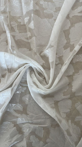 Off white floral burnout chiffon