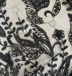 Leafy beaded sequin lace