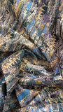 Abstract metallic written   brocade