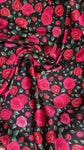 Red roses Italian  silk