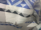 Striped embroidered tribal cotton linen