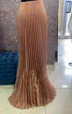 Assymetric pleated melange shimmer