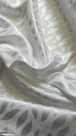 White jacquard silks