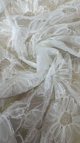 Sequin floral tulle