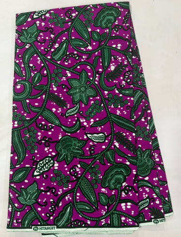 Purple plant  African wax print