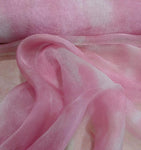 Tie and dye shimmer organza