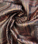 Bronze zigzag metallic brocade