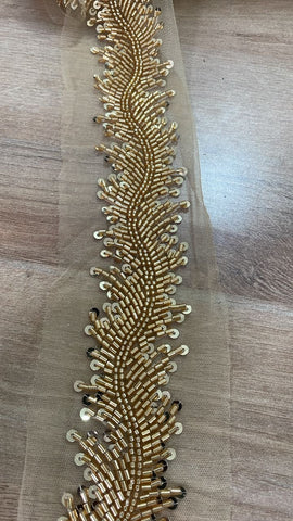 Sequin beaded applique