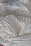 Pleated silk charmeuse