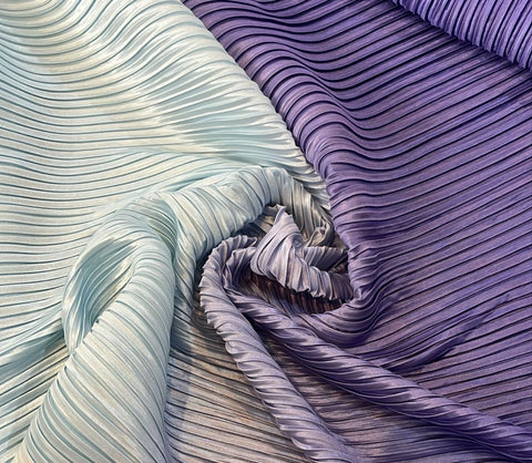 Ombre pleated silk