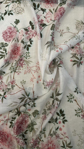 Floral cotton chiffon