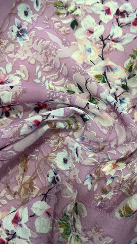 Lilac floral chiffon