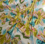 Floral crinkle silk