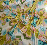 Floral crinkle silk