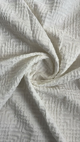 Textured maze fukro jacquard