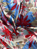 5 print blue splash floral design