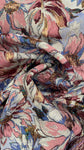 Multicolored metallic floral brocade