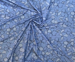 Blue floral rayon