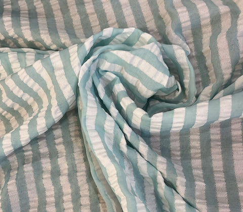 Bubble striped cotton chiffon