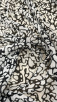 Black and white swirls chiffon