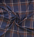 Blue and brown windowpane suiting