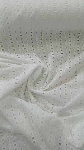 Off white eyelet cotton lace