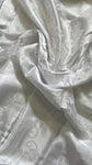 White jacquard silks
