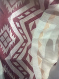 Striped embroidered tribal cotton linen