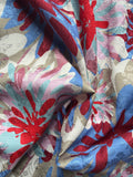 5 print blue splash floral design