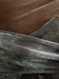 Metallic liquid micro pleated brocade