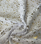 White floral guipere lace